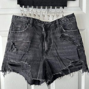 AE distressed hi-waist shorts - size 14